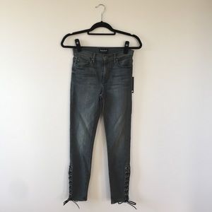 Black Orchid Skinny Jean Lace Up Ankle 26